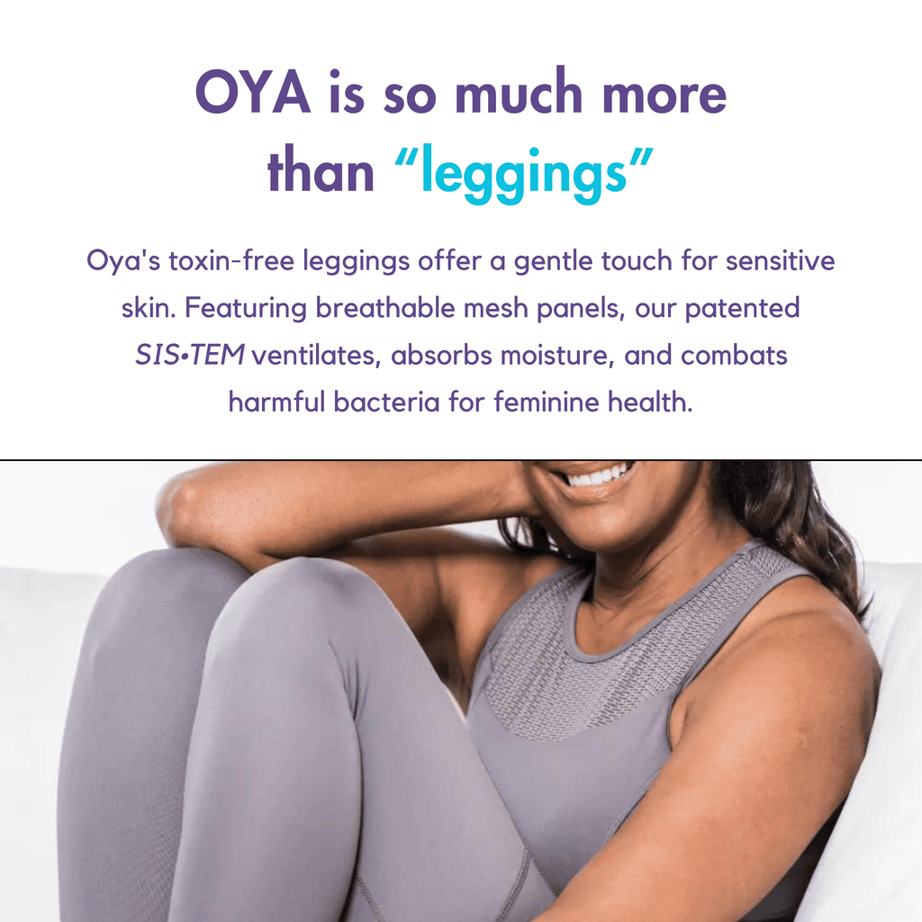 Breathable, Tummy Control Legging: Sensitive Skin, Odor, UTI & BV Defense - Oya Femtech Apparel