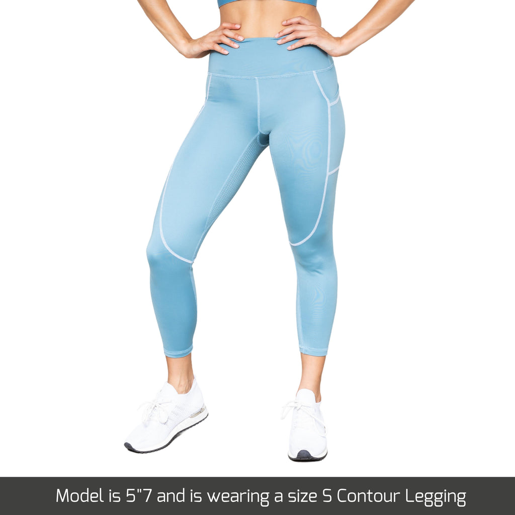 CONTOUR Breathable, Tummy Control Legging For Sensitive Skin: Odor, UTI, and BV Defense - Oya Femtech Apparel