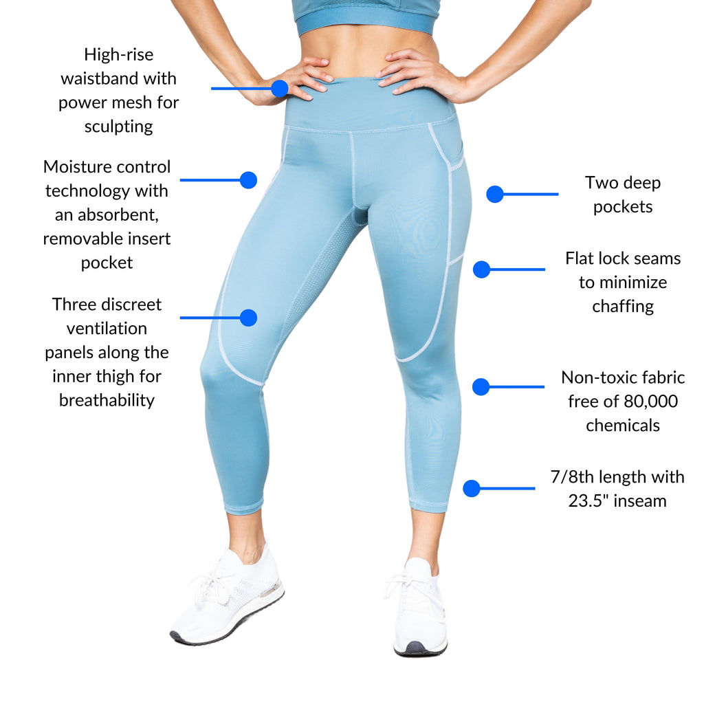 CONTOUR Breathable, Tummy Control Legging For Sensitive Skin: Odor, UTI, and BV Defense - Oya Femtech Apparel