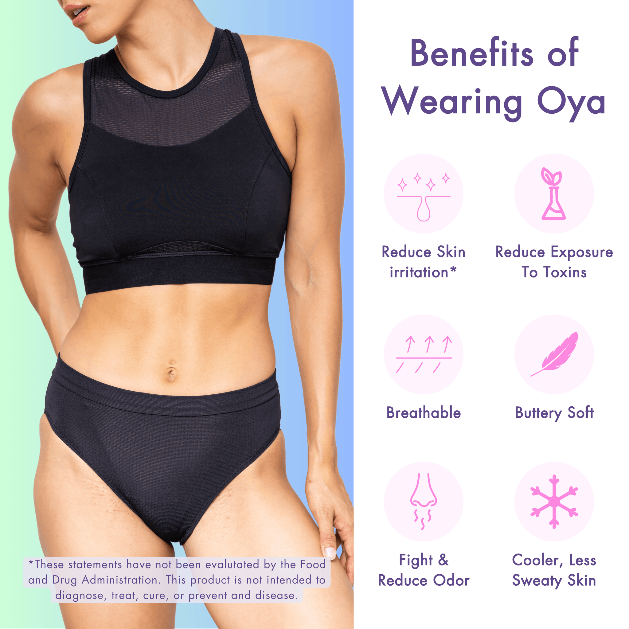 High Support Sports Bra Cooling Anti Chafing Fight Boob Rash Oya Femtech Apparel