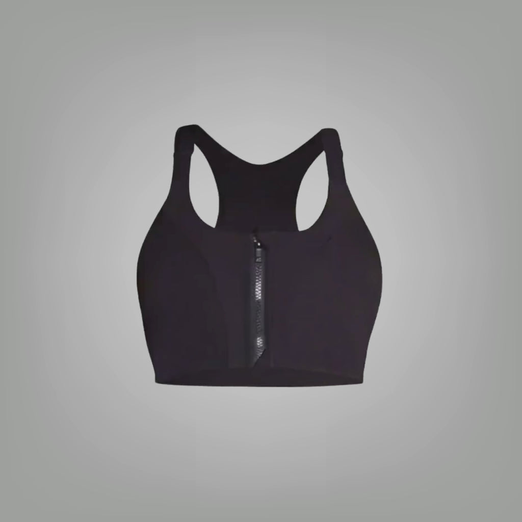 Zip Sports Bra for Sensitive Skin Fight Boob Rash Oya Femtech