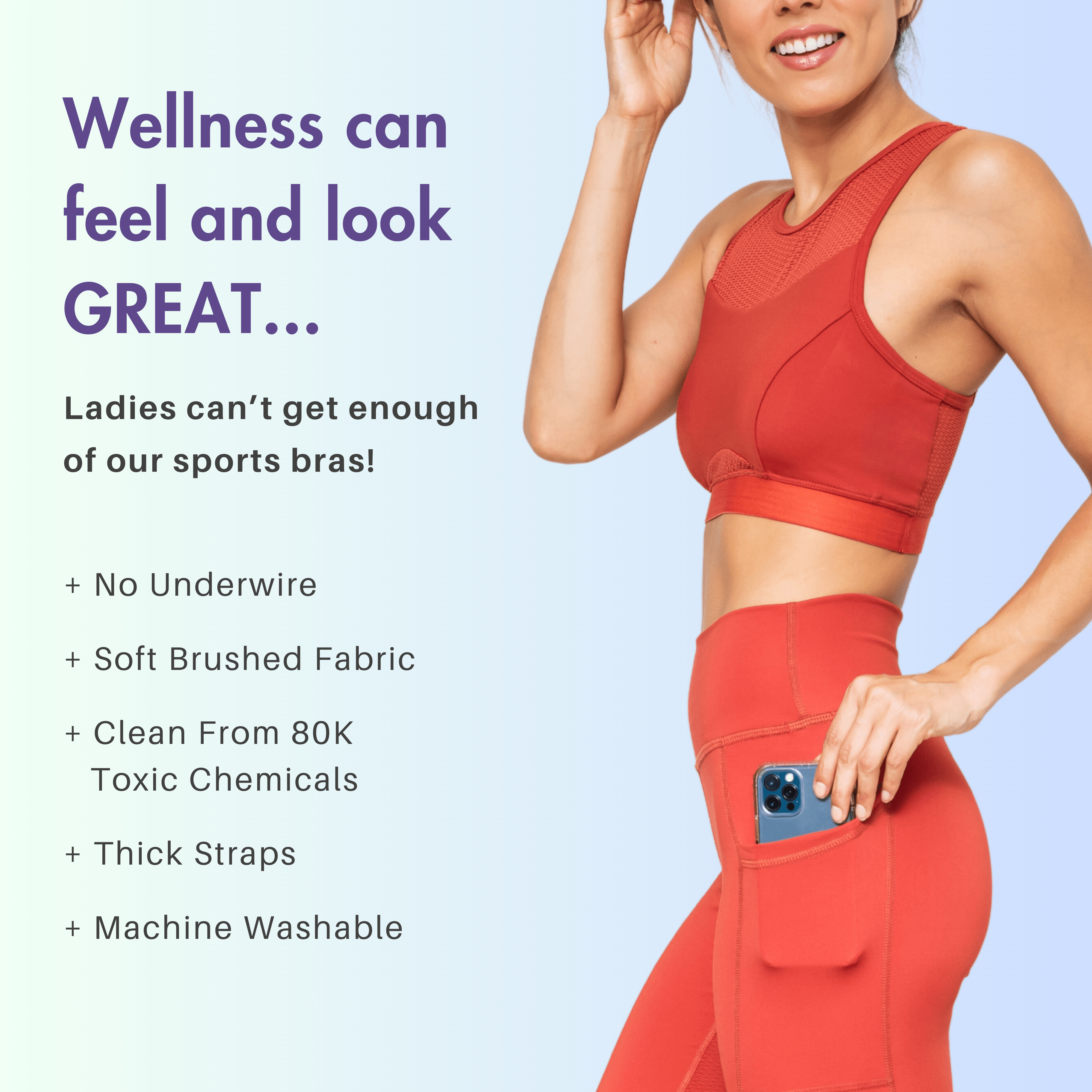 Sports Bra For Sensitive Skin Cooling Compression Moisture